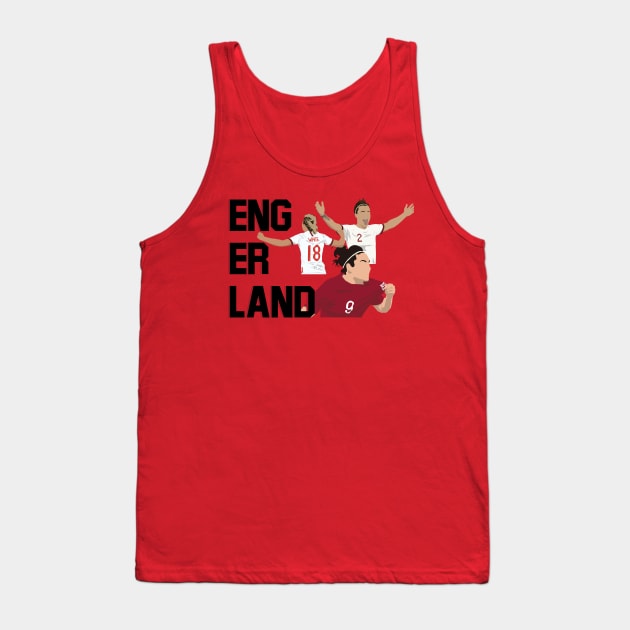 England Womens Football Tank Top by Hevding